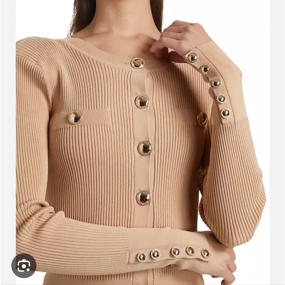 NWT$298 Generation Love Pennie Rib-Knit Cardigan Sweater Sz XL
